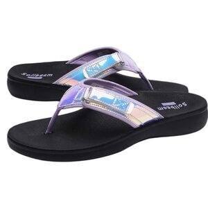 New  Sollbeam Women's Orthopedic Comfort Iridescent Sandals